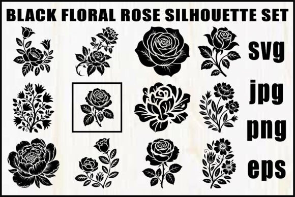 Download Black Rose Cut File Bundle - Premium Resources