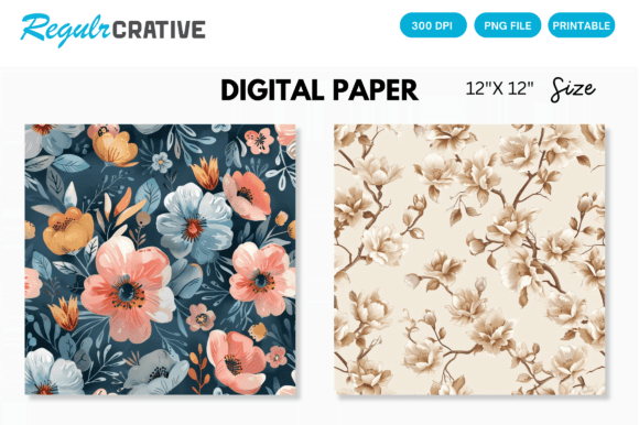 Download Seamless Floral Girl Pattern Paper - Premium Resources