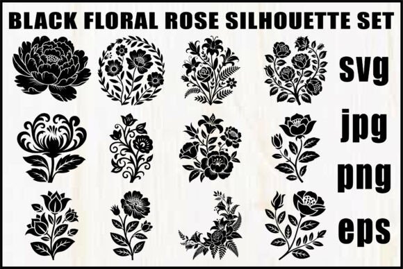 Download Black Rose Cut File Bundle - Premium Resources