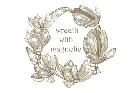 Download Wreath with Magnolia. Card with Magnolia - Premium Resources