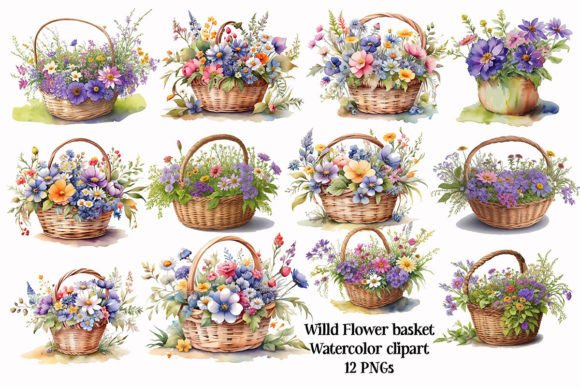 Download Watercolor Wildflower Clipart PNG - Wildflower clipart Collection
